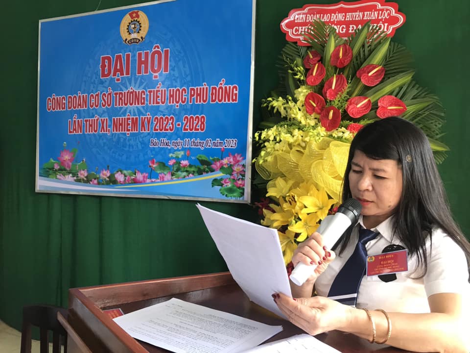 Đại hội CĐCS trường TH Phù Đổng lần thứ XI, Nhiệm kỳ 2023-2028